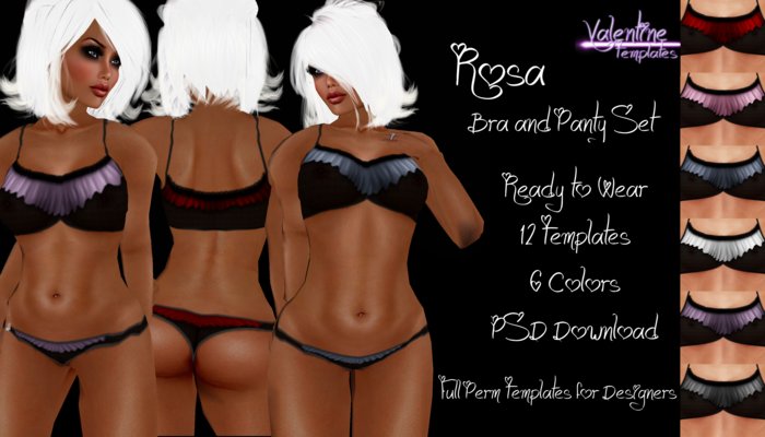 *VT* - Rosa Bra and Panty Set 