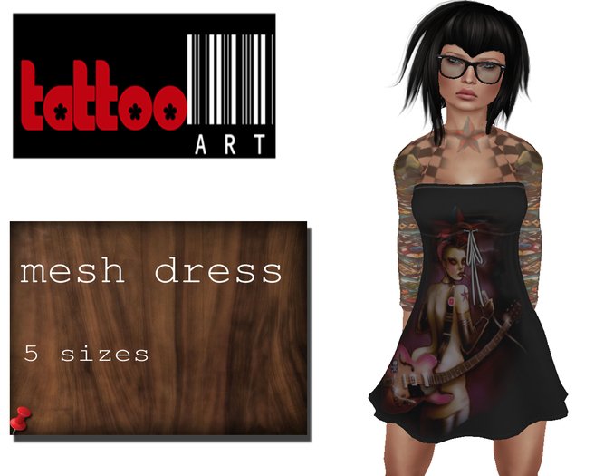 TattooArt Rigged Mesh Dress Rock