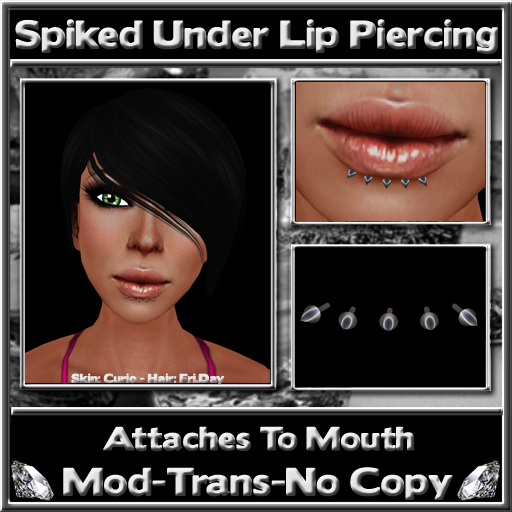 *ICED* Spiked Under Lip Piercing 