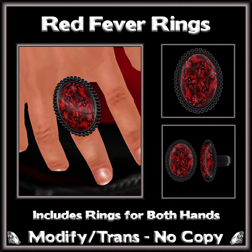 *ICED* Red Fever Rings 