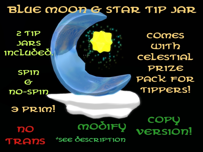 Blue Moon & Star Tip Jar (Copy)