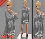 Heroes Art. Long Shirt Woman Magazine Bomb Mesh Dress Long Shirt