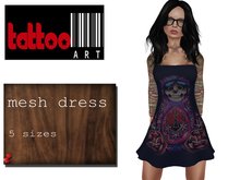 TattooArt Rigged Mesh Dress SkullDoll