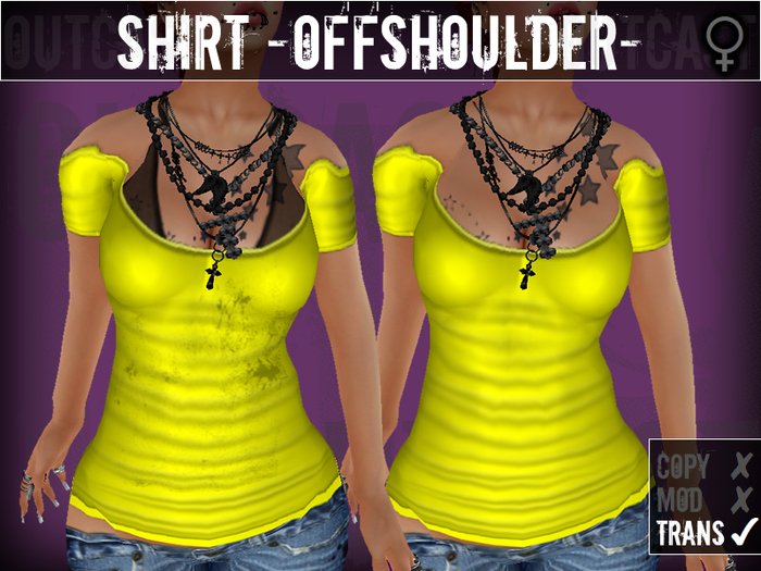 **OC** Shirt OffShoulder - Yellow - 