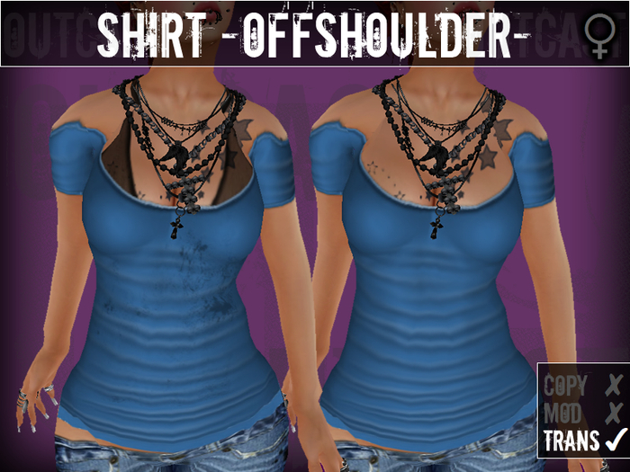 **OC** Shirt OffShoulder - Navy - 