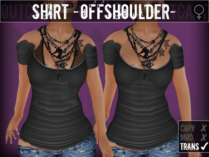 **OC** Shirt OffShoulder - Black -