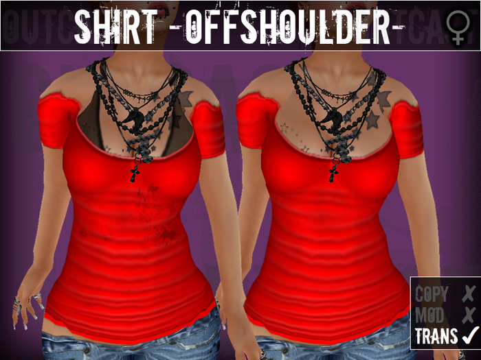 **OC** Shirt OffShoulder - Red - 