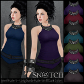:::Sn@tch Jewel Halter Tops (Dark):::