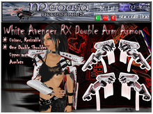 ~ Medusa Accessories ~ White Avenger RX Dual Arm Armor (Boxed)