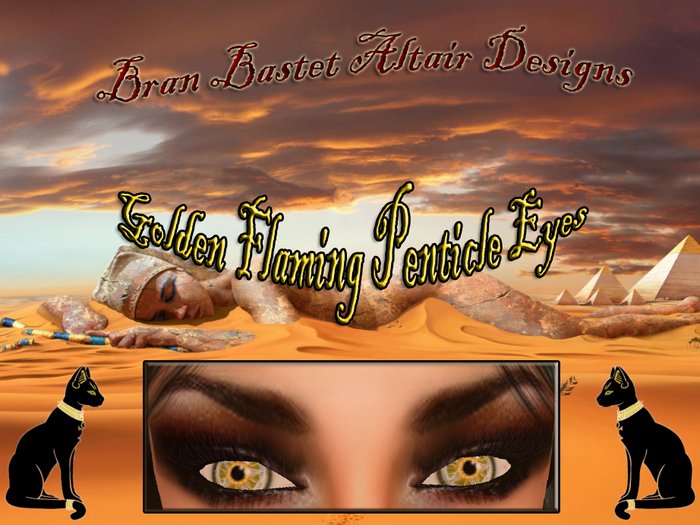 Golden Flaming Pentacle Eyes