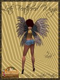 *Goddess* Leto Black Feathered Wings