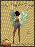 *Goddess* Leto Green Feathered Wings
