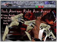 ~ Medusa Accessories ~ Dark Avenger Right Arm Armor (Boxed)