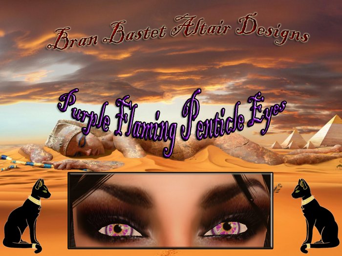 Purple Flaming Pentacle Eyes