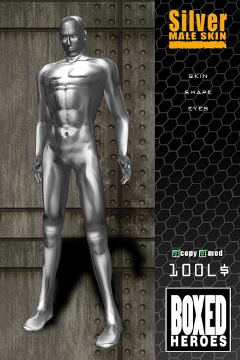 Male SILVER Avatar - BOXED HEROES