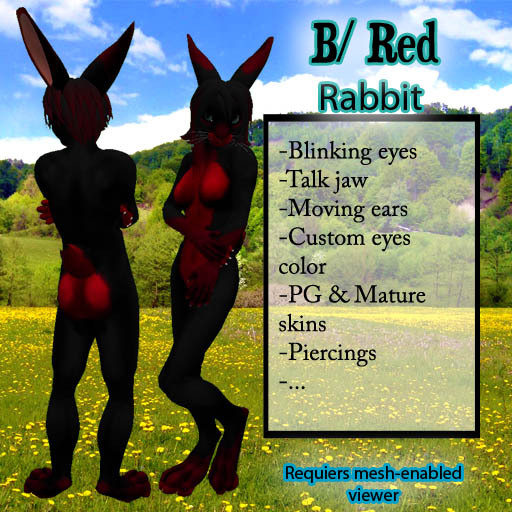 Rabbit Black Red