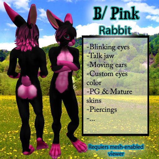 Rabbit Black Pink