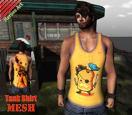 Heroes Art. Man Tank Pirates Sleavless Shirt Mesh Rigged