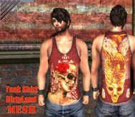 Heroes Art. Man Tank Dirtyland $ i Don't Like Skull  Sleavless Shirt Mesh Rigged
