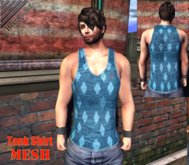Heroes Art. Man Tank BloodLife Sleavless Shirt Mesh Rigged