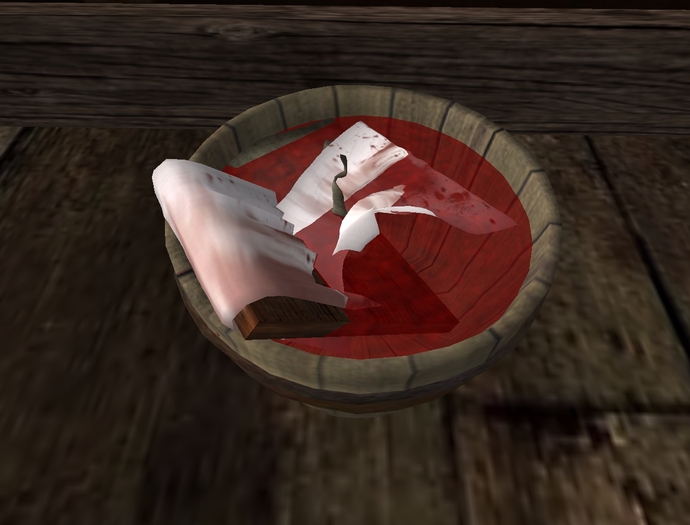 (SD)dirty/BLOODY laundry tub