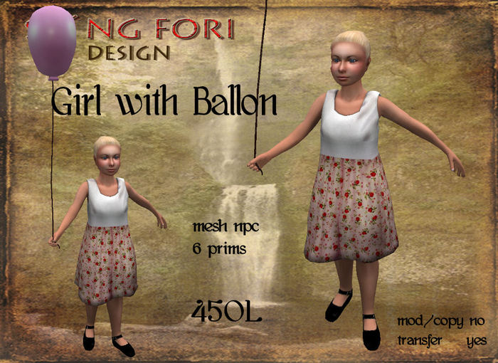 Sa'ng Fori Design -Girl with Ballon-