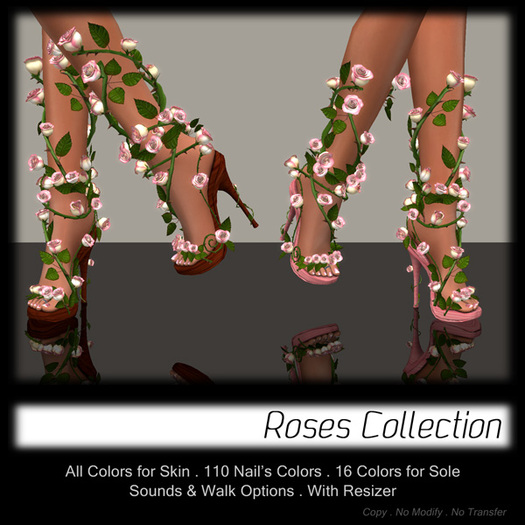 - MPP - Roses Heels - WhitePink