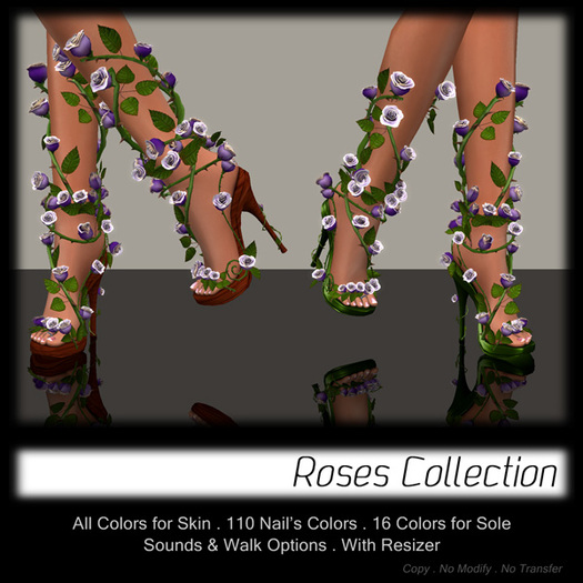 - MPP - Roses Heels - PurpleWhite