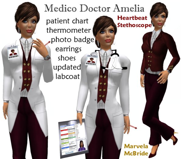 ! "Medico" Doctor Amelia -Heartbeat Stethoscope