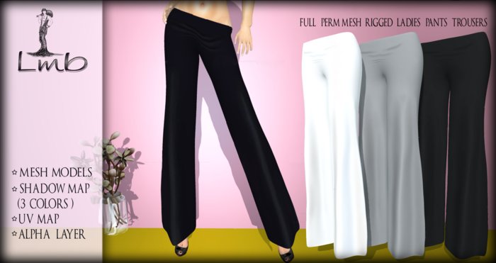 Full Perm Mesh Ladies Pants (Wide bell-bottomed)
