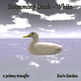 *ZG* Swimming Duck (White)