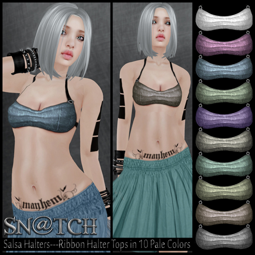 :::Sn@tch Salsa Halter Tops (Pale):::