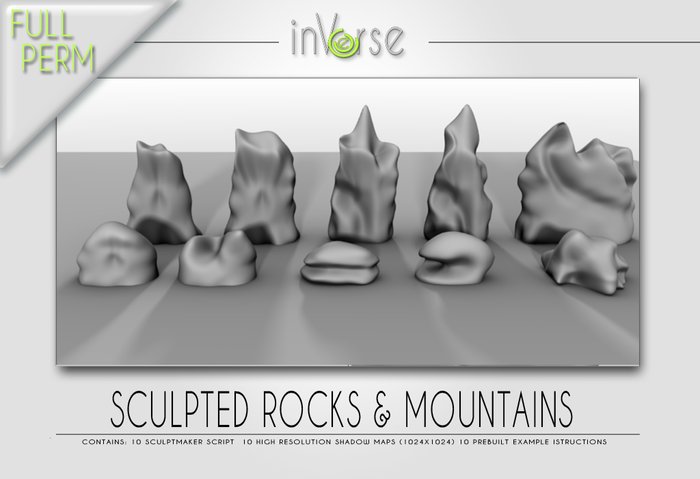 Sculpted rocks & mountains RK1 full permissions
