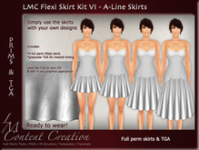 LMC Full Perm Prims - Flexi Skirt Kit VI - A-Line Skirts