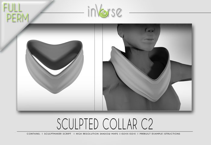 Sculpted collar C2 full permission for cloth designers 