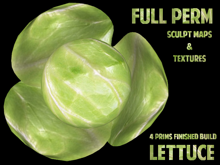SALE FULL PERM Crisp Lettuce Head Sculpt Map & Texture