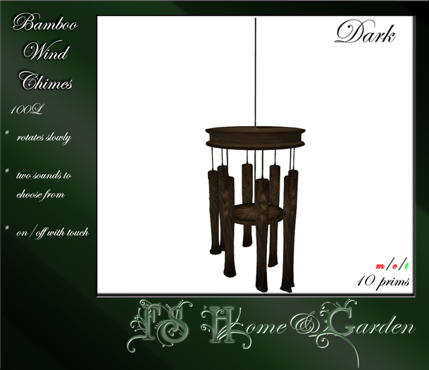 *FS* Bamboo wind chimes (dark) Boxed