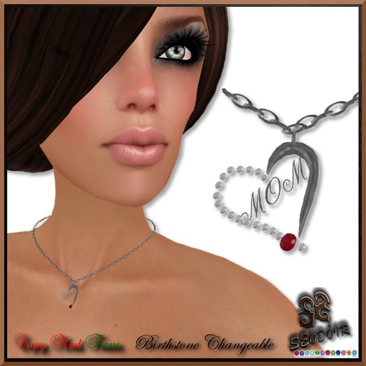 MoM Heart Necklace - Silver
