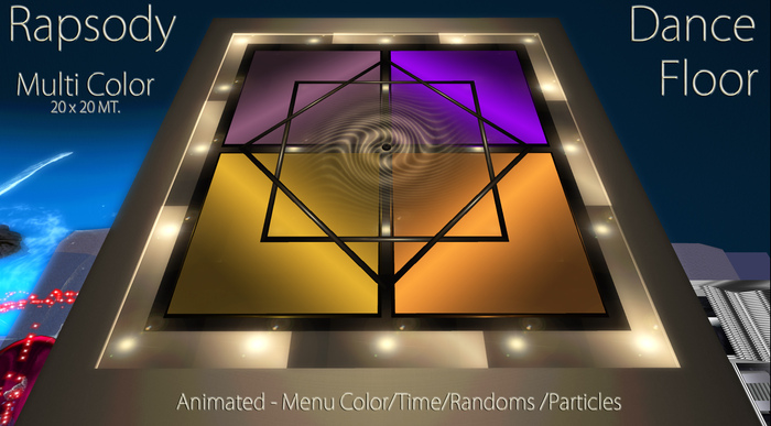 Rapsody Dance Floor Multi Color 20x20 MT.!NEW! WONDERFUL Self Animated Menu Change 55 Color Random/Raimbow/Time/Particle