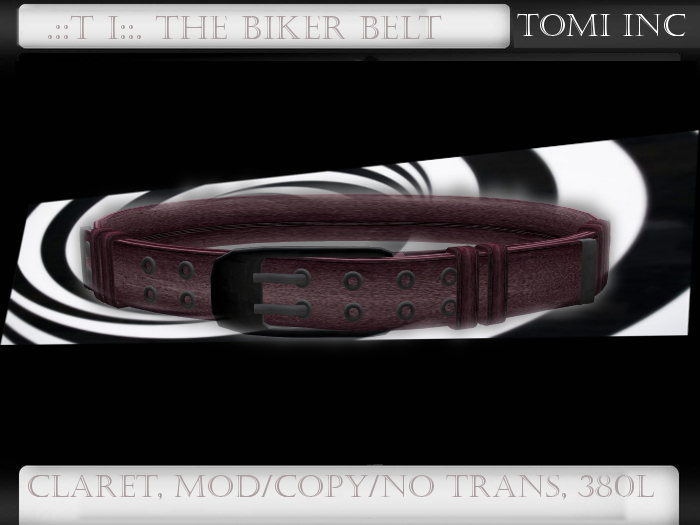 .::T.I::. Biker Belt Claret 