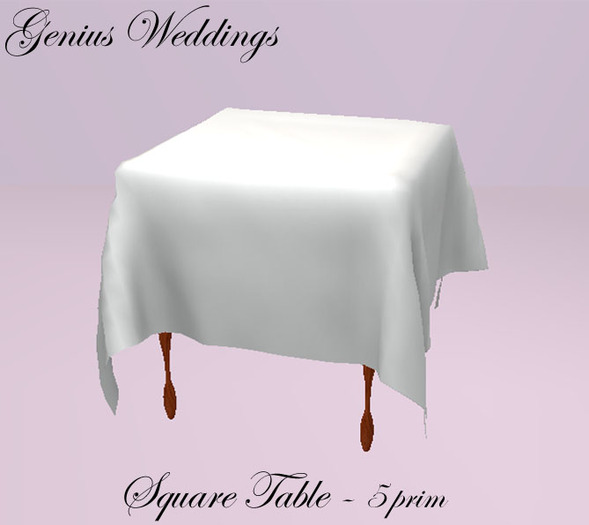 Square Table - Sculpted