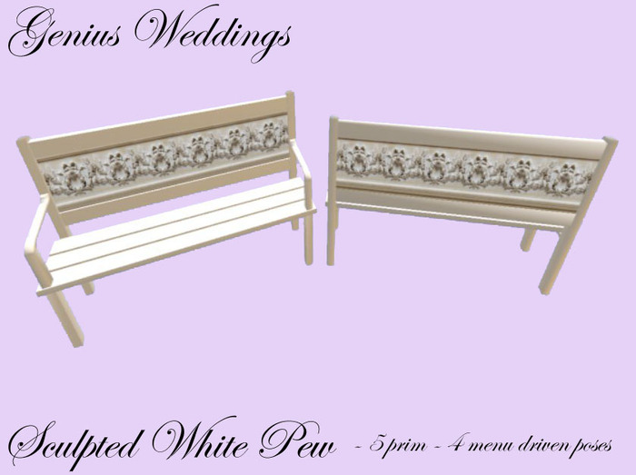 White Sculpted Pew