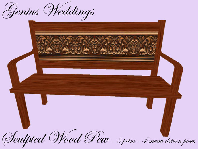 Brown Sculpted Pew