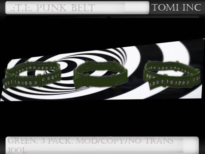 .::T I::. Punk Belt Green 