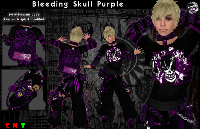 [S.K.] Bleeding Skull Purple