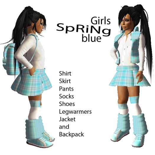 GIRLS SPRING BLUE OUTFIT 