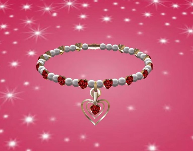Mothers Day Circle of Hearts Bracelet - RUBY (Gift Boxed)