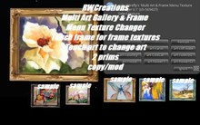 Antique Wood Frame & Art Gallery -  Menu Driven Texture Changer V.1-7 frame textures & 15 watercolor art (boxed) 