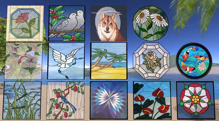 Stained Glass - Group 1 (containing 14 textures)