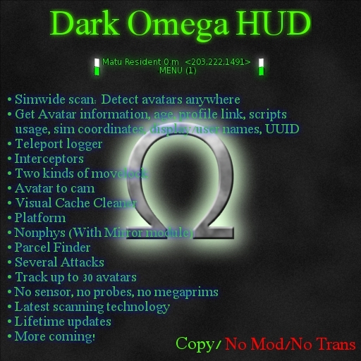 Dark Omega HUD